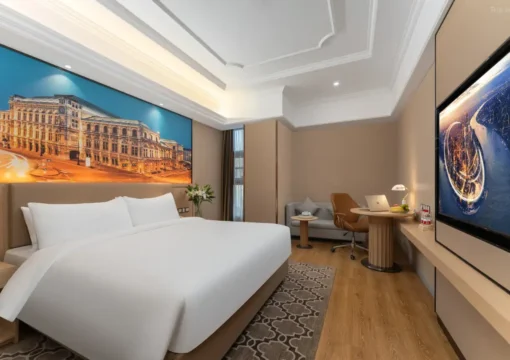 Deluxe Queen Room (65 Inch Projection Screen TV+small Refrigerator)