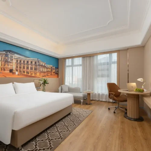 Executive Queen Room (65 Inch Projection Screen TV+smart Bathroom+small Refrigerator)