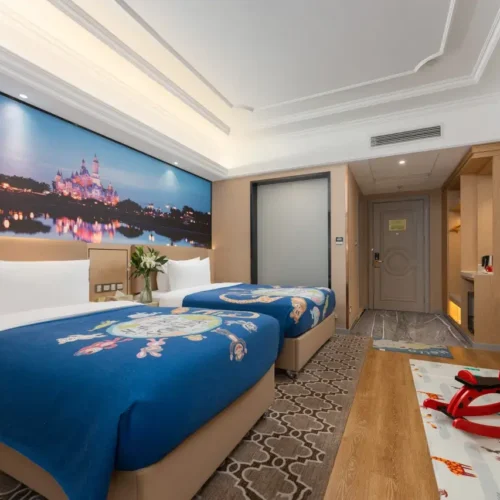 Family Friendly Themed Family Room (65 Inch Projection Screen TV+smart Bathroom+small Refrigerator)