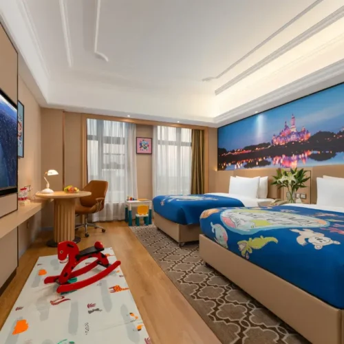 Family Friendly Themed Family Room (65 Inch Projection Screen TV+smart Bathroom+small Refrigerator)