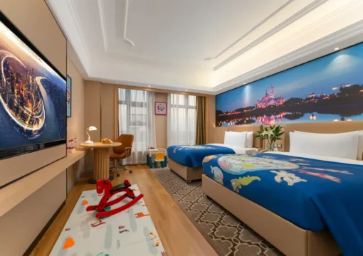 Family Friendly Themed Family Room (65 Inch Projection Screen TV+smart Bathroom+small Refrigerator)