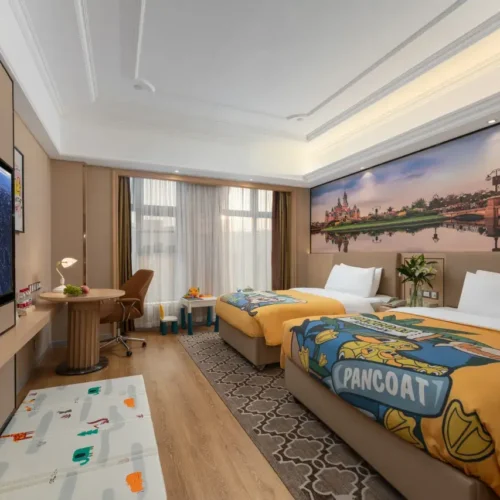 Family Friendly Themed Family Room (65 Inch Projection Screen TV+smart Bathroom+small Refrigerator)