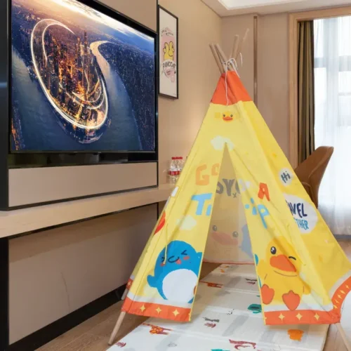 Family Friendly Themed Family Room (65 Inch Projection Screen TV+smart Bathroom+small Refrigerator)