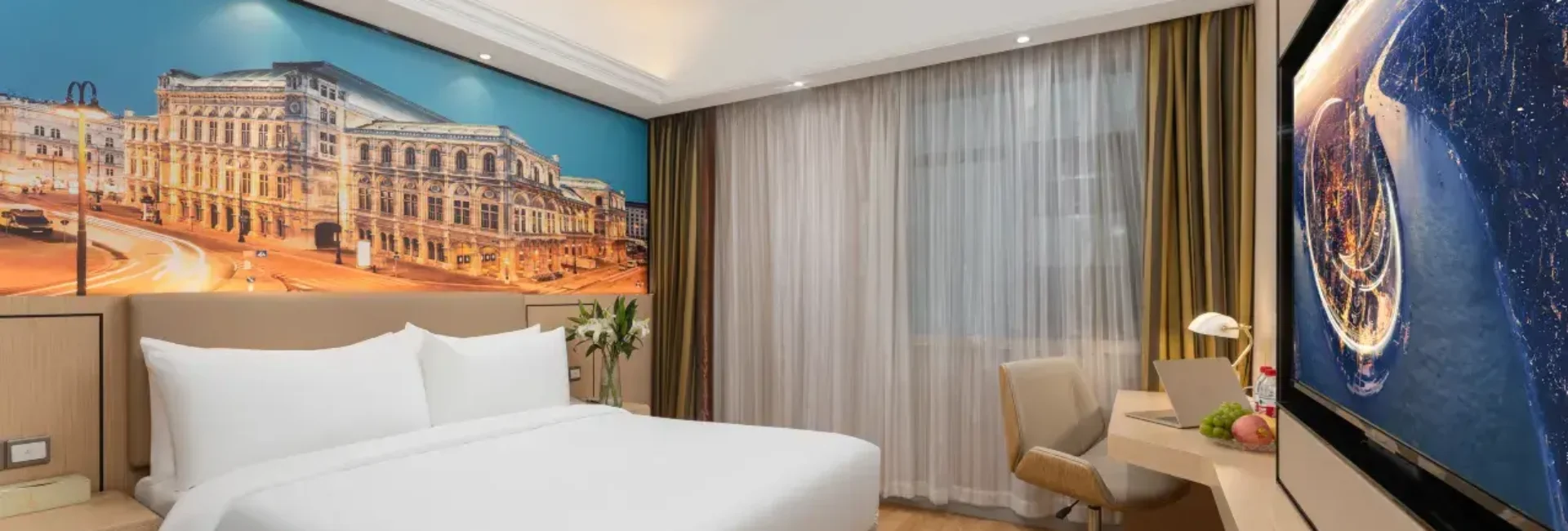 Superior 2-bed Room (65 Inch Projection Screen TV+small Refrigerator)